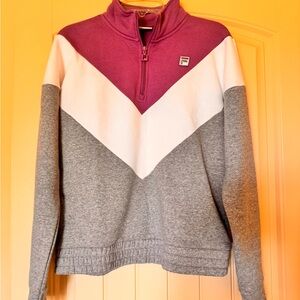 Fila Purple, White, and Gray Sweatshirt